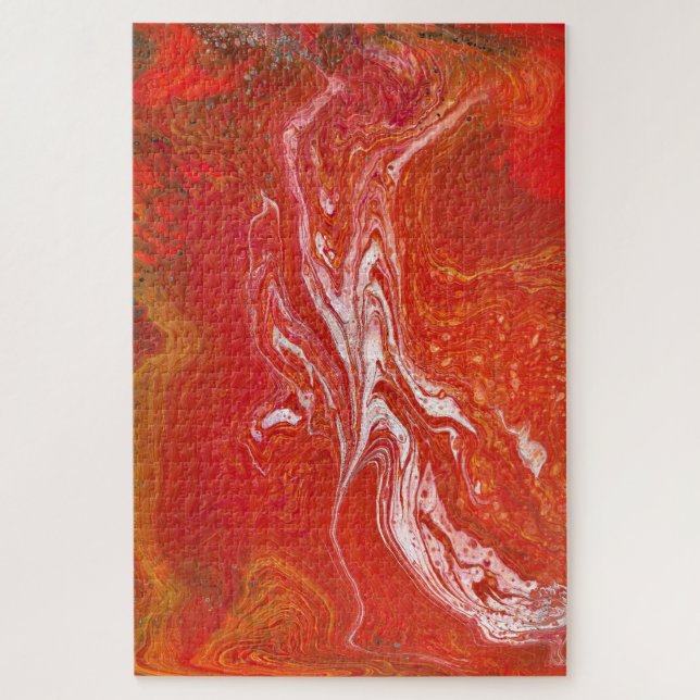 Mantenha Um Quebra-cabeça Vermelho Vibrante Para C (Vertical)