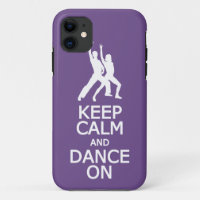 Manter a calma e a dança na capas de iphone de cor