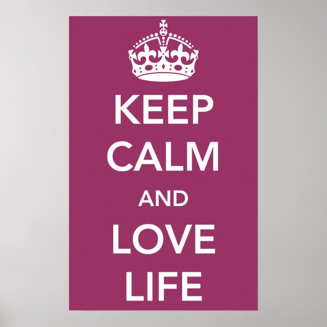 Manter a calma e amar a vida Poster (Frente)