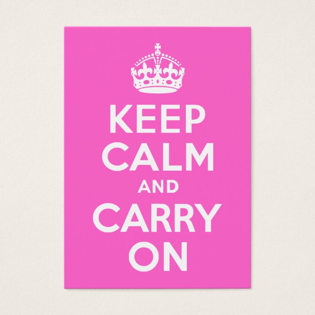 Manter a Calma e Continuar Rosa Rosa (Frente)