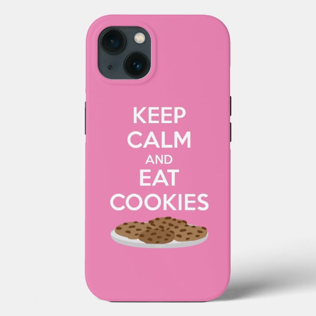 Manter a Capa de telefone de Cookies Calmos e Come (Verso)