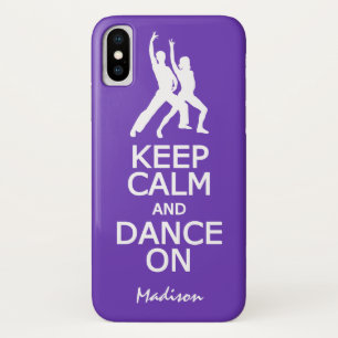 Manter Calm & Dance em capas personalizadas de nom