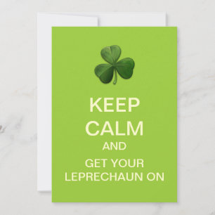 MANTER CALM E LEPRECHAUN EM Convite Personalizado