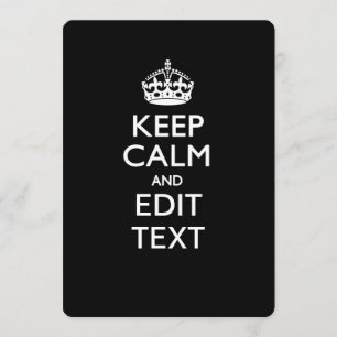 MANTER CALM Personalizado E Editar Convite de Text