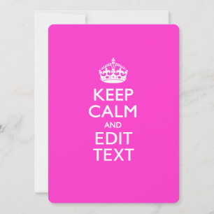 MANTER CALM Personalizado E Editar Texto a Rosa