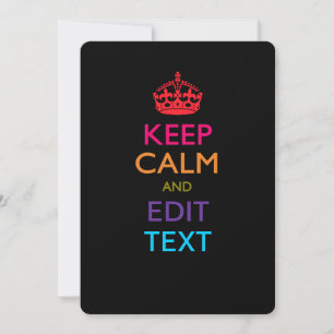 MANTER CALM Personalizado E Editar Texto Multicolo