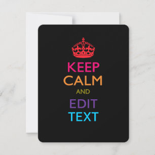 MANTER CALM Personalizado E Editar Texto Multicolo