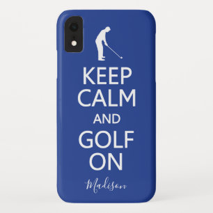 Manter Calma & Golf em capas de cores e nomes pers