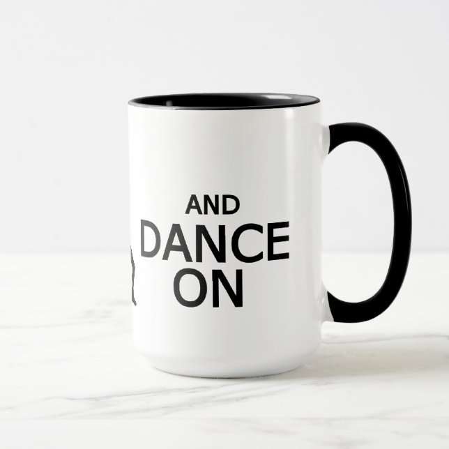 Manter Calmo e Dança na caneca - escolha estilo, c (Direita)