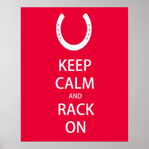 Manter Calmo e Rack em Poster de 8" x 10"