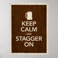 Manter Calmo e Stagger no Poster
