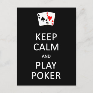 Manter cartão postal CALM & PLAY POKER, personaliz