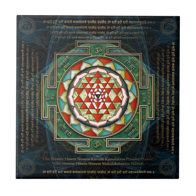 Mantra de Maha Lakshmi & Shri Yantra (Frente)