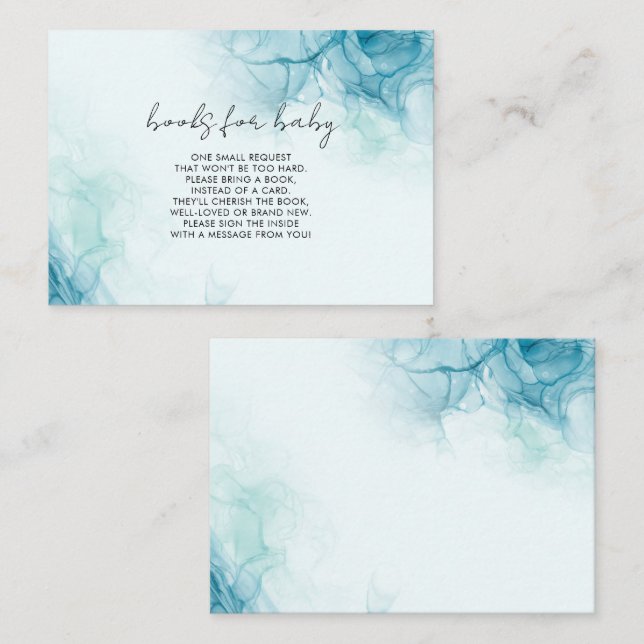 Manuais Azuis de Água para Cartão Bebê (Frente/Verso)