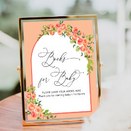 Manuais de Pêssego Aquarela para Poster bebê