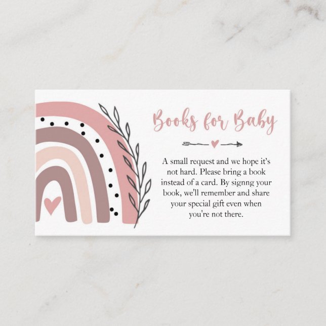Manuais Rosa Arco-Íris Para Cartão De Inserção De  (Frente)