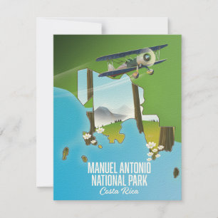 Manuel Antonio National Park, mapa da Costa Rica.