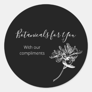 Manuscrito Botânico moderno e adesivo de Honeysuck