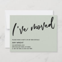 Manuscrito casual Eu movi o anúncio de Sage