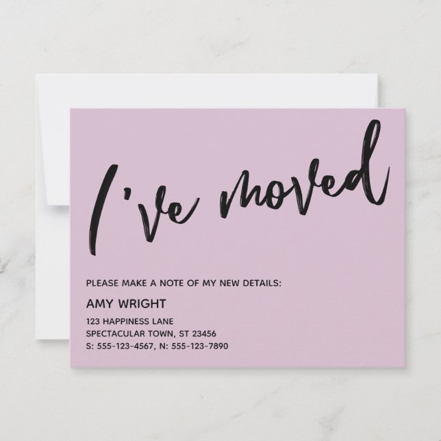 Manuscrito Casual Eu Movimentei Cartão Rosa Mole P (Frente)