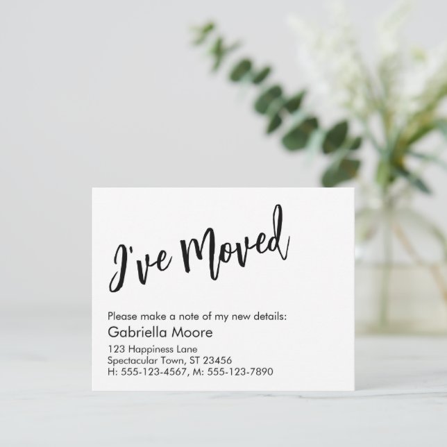 Manuscrito Casual Eu Mudei O Anúncio (Em pé/Frente)