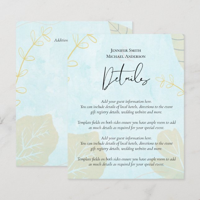 Manuscrito De Lava Azul De Casamento Mais Barato (Frente/Verso)