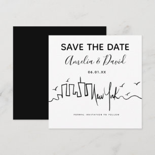 Manuscrito em Nova York Script Salvar a Data