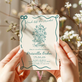 Manuscrito Fresco do Convite para Chá de panela de