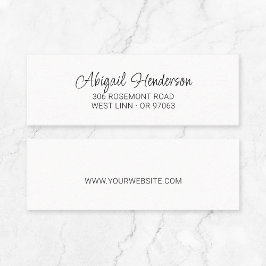 Manuscrito mínimo 10a | Mini Cartão de visita