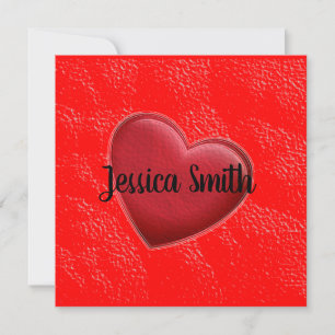 Manuscrito Nome Elegante Red Heart Love Romance