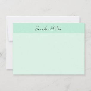 Manuscrito Script Mint Green Modern Modelo