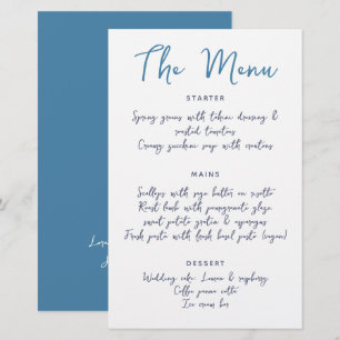 Manuscrito Whimsical Script Casual Azul