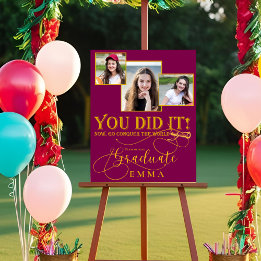 Manutenção de Várias Fotografias Douradas Vermelha