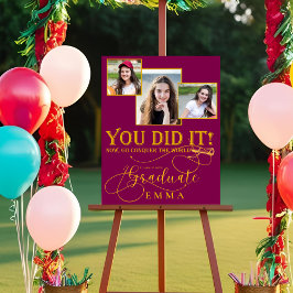 Manutenção de Várias Fotografias Douradas Vermelha