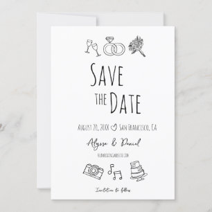 Mão Branca Mínima Desenhada Mínima Preta Única