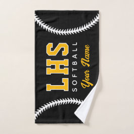 Mão Costuras de Softbol Toalha Esportiva Personalizada