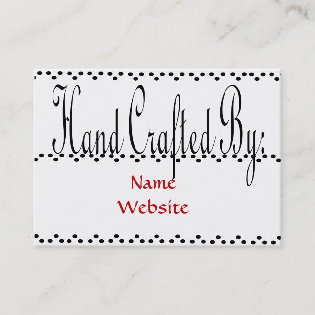 Mão Crafted perto: cartões de visitas (Frente)