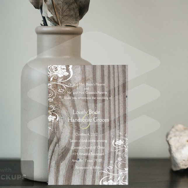 Mão De Banho, Shabby, Convite Para Casamento De La (Criador carregado)