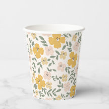 Mão de flor amarela Hibiscus desenhada