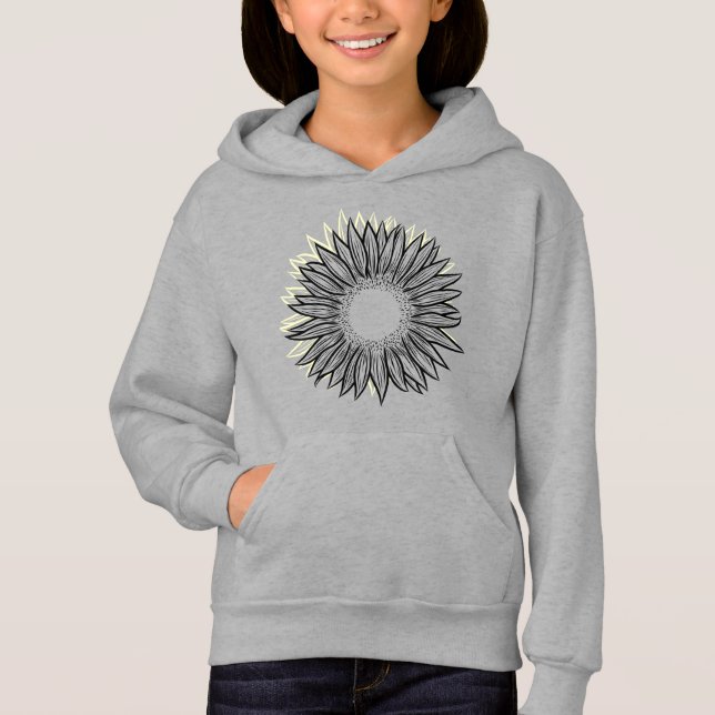 Mão De Girassol Russo Floral Desenhada (Frente)