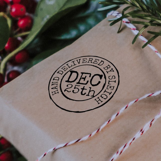 Mão de Natal entregue com carimbo de data-limite (Criador carregado)