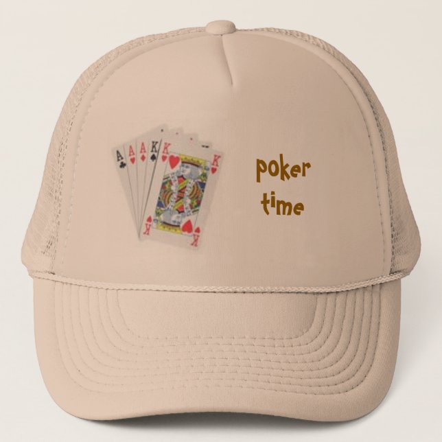 mão de póquer, boné do tempo do póquer (Frente)