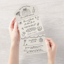 Mão Desenhada Casamento Sapatinho