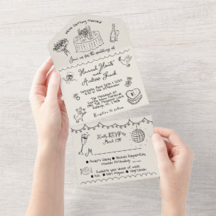 Mão Desenhada Casamento Sapatinho