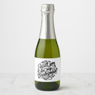 Mão - Letra Bridesmaid Proposta Mini Champagne