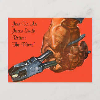 Mão Másculina Pliers Reativar Convite para Reforma