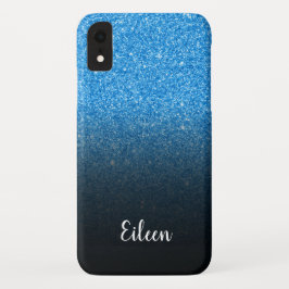 Mão Negra Glitter Azul-Personalizada