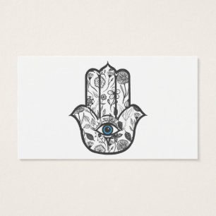 Mão simples mão floral tirada de Hamsa
