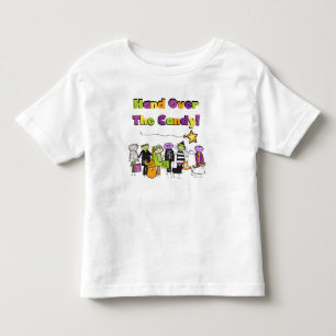 Mão sobre Camisetas e presentes de Dia das Bruxas