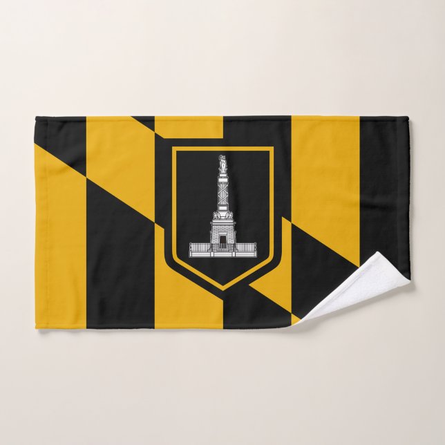 Mão Toalha com Bandeira de Baltimore, EUA (Toalha de mão)